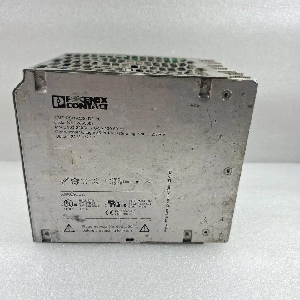 PHOENIX CONTACT TRIO-PS/1AC/24DC/20 trio Power DIN Rail Mounting power Supply